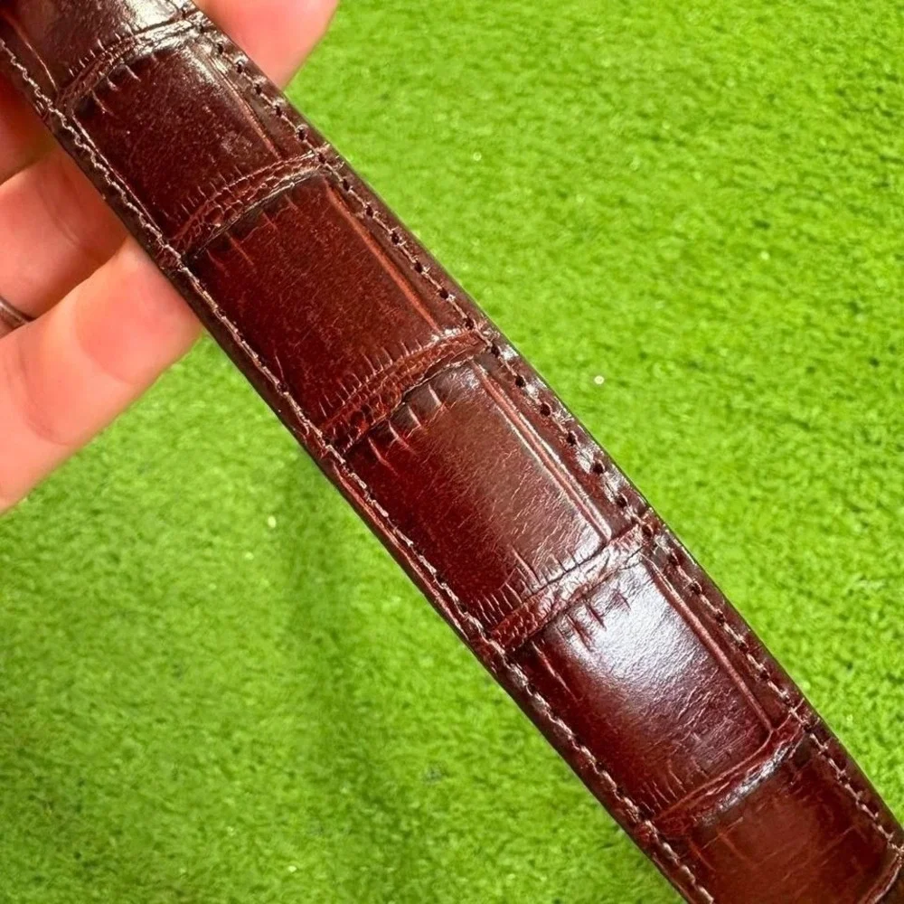 Vintage 90s Brighton Leather Heart Buckle Women Sz 32 ML 40297‎ Thin Width